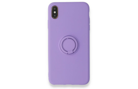 Newface iPhone X Kılıf Viktor Yüzüklü Silikon - Mor
