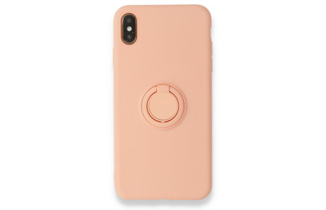 Newface iPhone X Kılıf Viktor Yüzüklü Silikon - Pudra