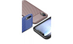 Newface iPhone XR Kılıf Focus Karbon Silikon - Lacivert