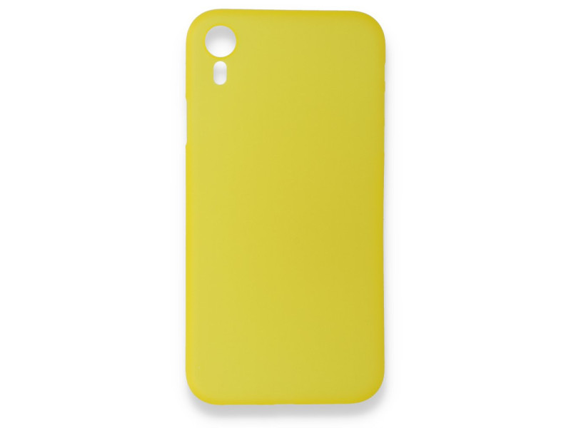 Newface iPhone XR Kılıf PP Ultra İnce Kapak - Sarı