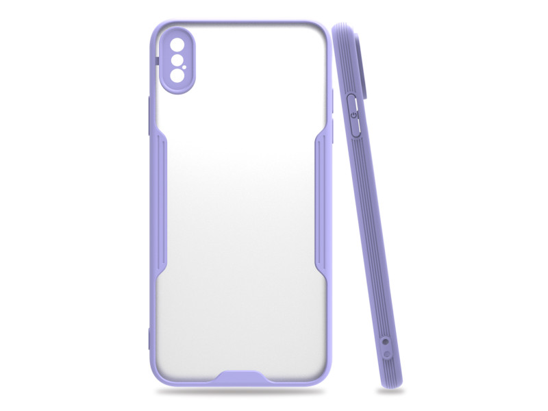 Newface iPhone XS Max Kılıf Platin Silikon - Lila