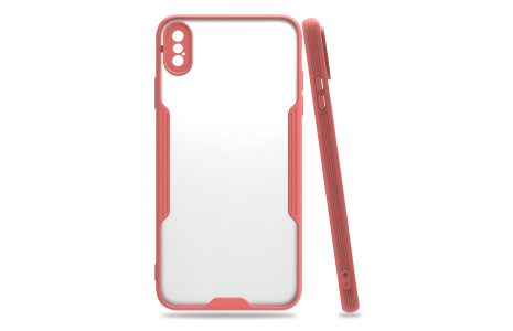 Newface iPhone XS Max Kılıf Platin Silikon - Pembe