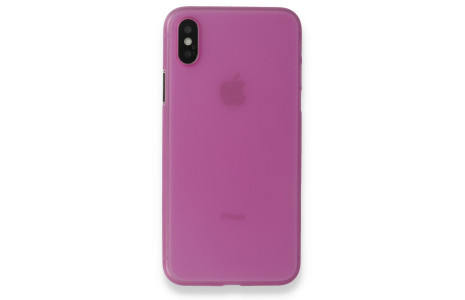 Newface iPhone XS Kılıf PP Ultra İnce Kapak - Pembe