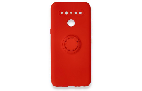 Newface LG K41S Kılıf Viktor Yüzüklü Silikon - Kırmızı