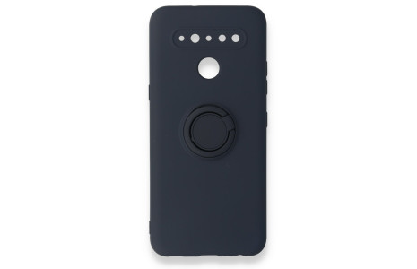 Newface LG K41S Kılıf Viktor Yüzüklü Silikon - Lacivert