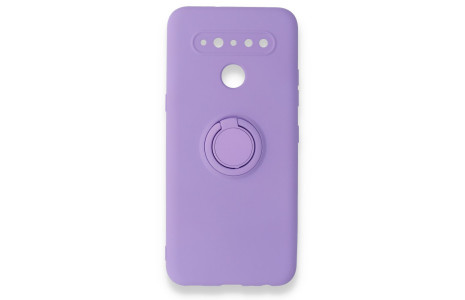 Newface LG K41S Kılıf Viktor Yüzüklü Silikon - Mor