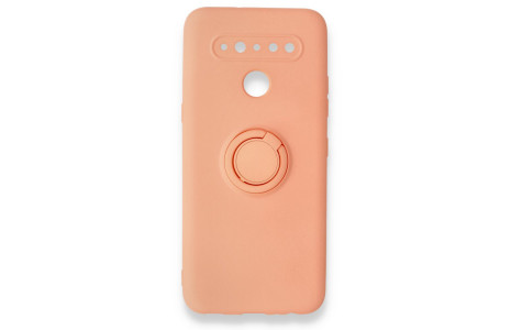 Newface LG K41S Kılıf Viktor Yüzüklü Silikon - Pudra