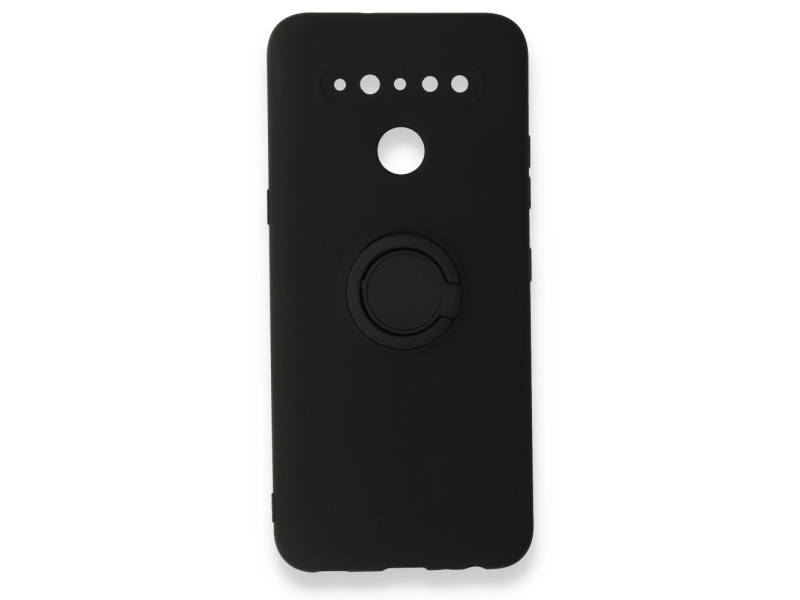 Newface LG K41S Kılıf Viktor Yüzüklü Silikon - Siyah