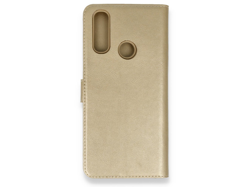 Newface Meizu M10 Kılıf Trend S Plus Kapaklı Kılıf - Gold