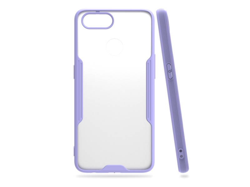 Newface Oppo A12 Kılıf Platin Silikon - Lila