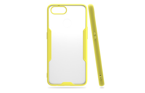 Newface Oppo A12 Kılıf Platin Silikon - Sarı