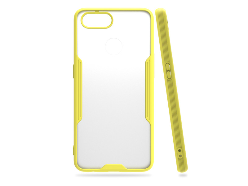 Newface Oppo A12 Kılıf Platin Silikon - Sarı
