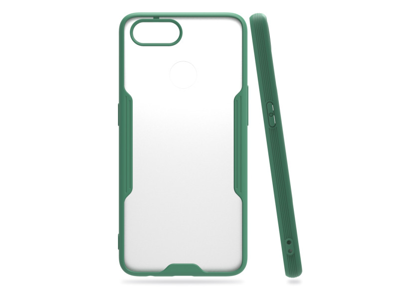 Newface Oppo A12 Kılıf Platin Silikon - Yeşil