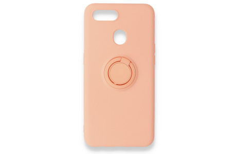Newface Oppo A12 Kılıf Viktor Yüzüklü Silikon - Pudra