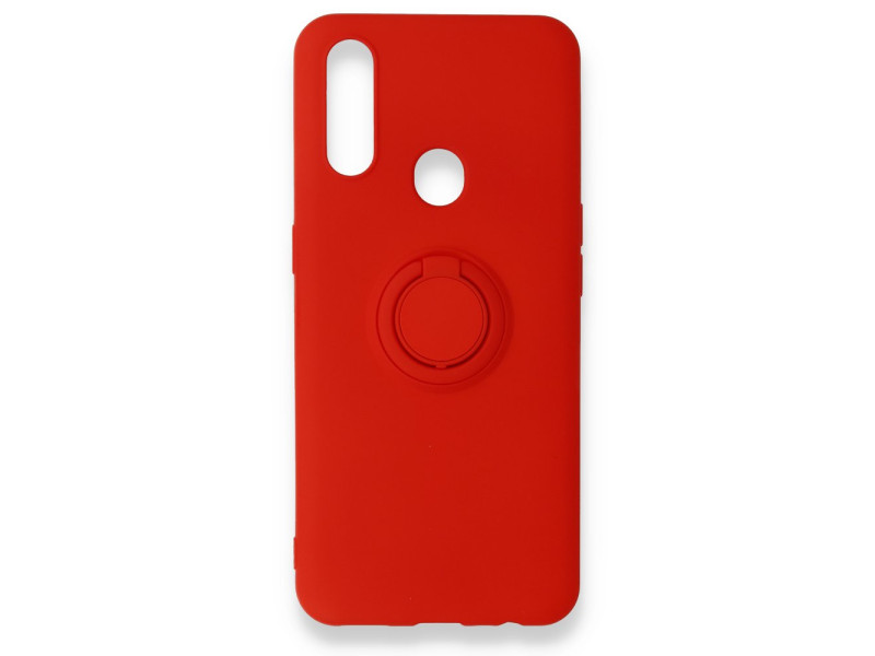 Newface Oppo A31 Kılıf Viktor Yüzüklü Silikon - Kırmızı