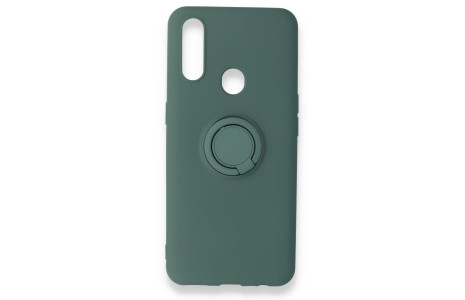 Newface Oppo A31 Kılıf Viktor Yüzüklü Silikon - Koyu Yeşil