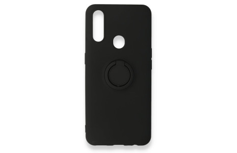Newface Oppo A31 Kılıf Viktor Yüzüklü Silikon - Siyah