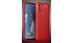 Newface Oppo A52 Kılıf Focus Derili Silikon - Kırmızı