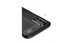 Newface Oppo A52 Kılıf Focus Derili Silikon - Siyah