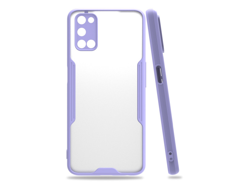 Newface Oppo A52 Kılıf Platin Silikon - Lila