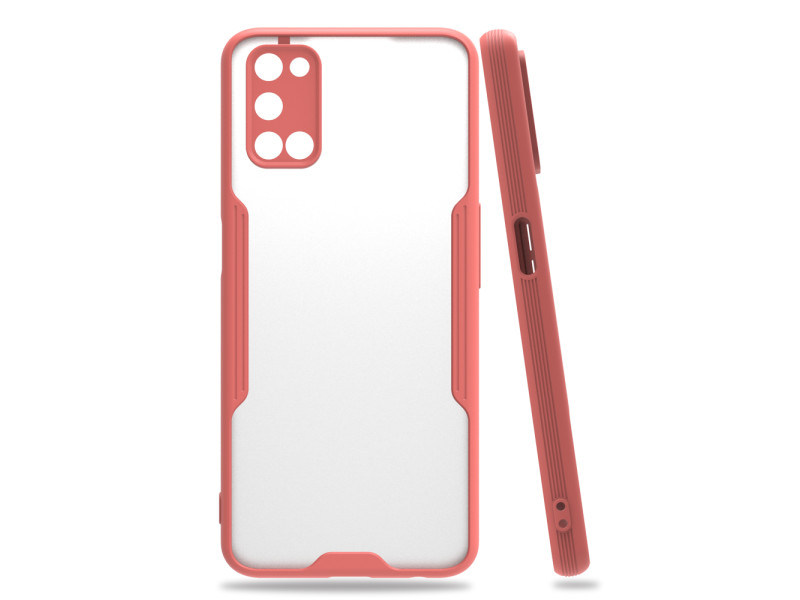 Newface Oppo A52 Kılıf Platin Silikon - Pembe