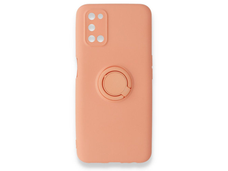 Newface Oppo A52 Kılıf Viktor Yüzüklü Silikon - Pudra