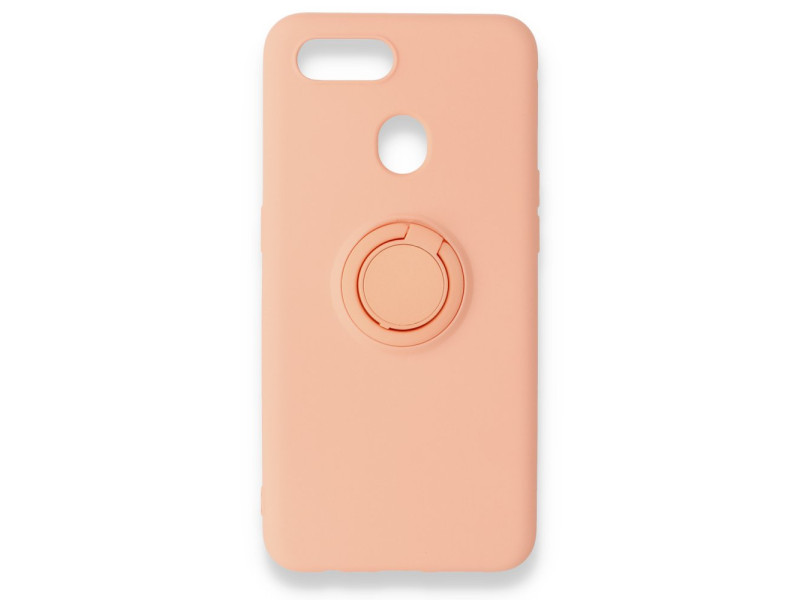 Newface Oppo A5S Kılıf Viktor Yüzüklü Silikon - Pudra