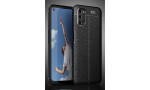 Newface Oppo A72 Kılıf Focus Derili Silikon - Siyah