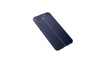 Newface Oppo A73 Kılıf Focus Derili Silikon - Lacivert