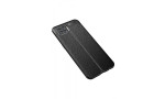 Newface Oppo A73 Kılıf Focus Derili Silikon - Siyah