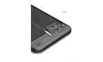 Newface Oppo A73 Kılıf Focus Derili Silikon - Siyah