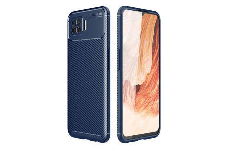 Newface Oppo A73 Kılıf Focus Karbon Silikon - Lacivert