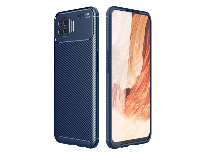Newface Oppo A73 Kılıf Focus Karbon Silikon - Lacivert