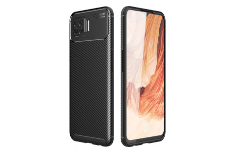 Newface Oppo A73 Kılıf Focus Karbon Silikon - Siyah