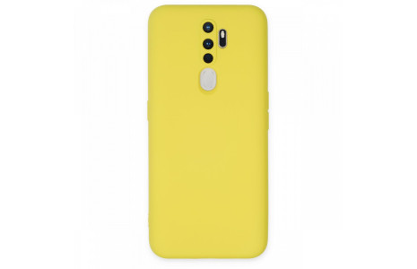 Newface Oppo A9 2020 Kılıf Nano içi Kadife Silikon - Sarı