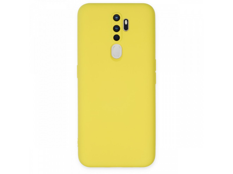 Newface Oppo A9 2020 Kılıf Nano içi Kadife Silikon - Sarı