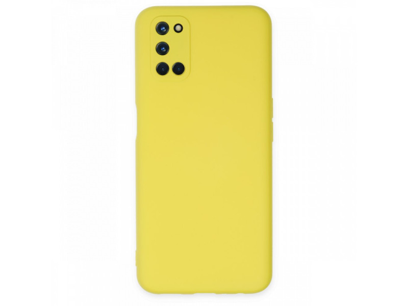 Newface Oppo A92 Kılıf Nano içi Kadife Silikon - Sarı