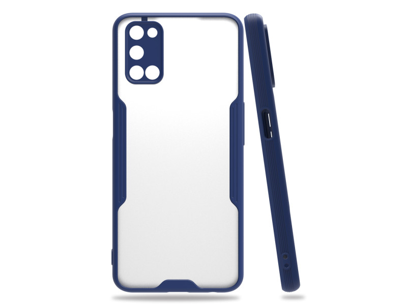 Newface Oppo A92 Kılıf Platin Silikon - Lacivert