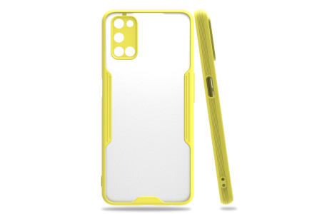 Newface Oppo A92 Kılıf Platin Silikon - Sarı