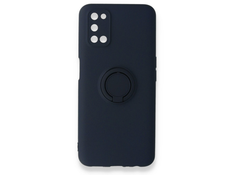 Newface Oppo A92 Kılıf Viktor Yüzüklü Silikon - Lacivert