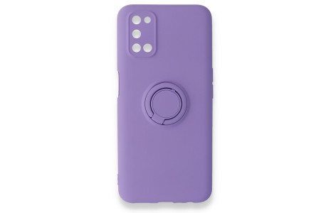 Newface Oppo A92 Kılıf Viktor Yüzüklü Silikon - Mor