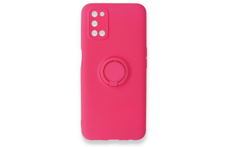 Newface Oppo A92 Kılıf Viktor Yüzüklü Silikon - Pembe