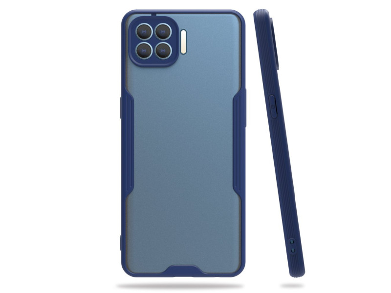 Newface Oppo Reno 4 Lite Kılıf Platin Silikon - Lacivert