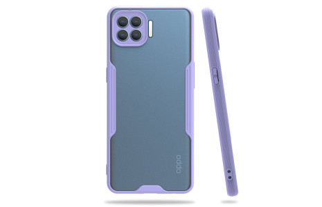 Newface Oppo Reno 4 Lite Kılıf Platin Silikon - Lila