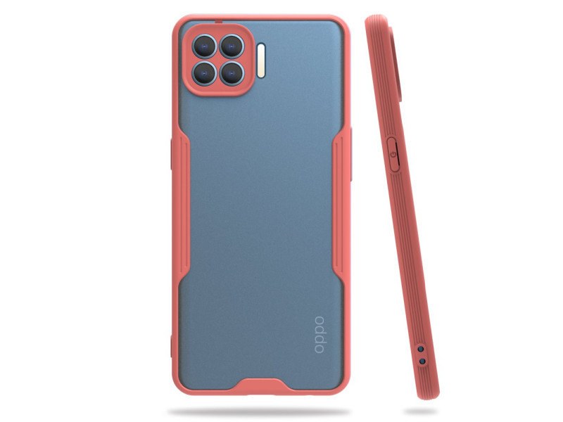 Newface Oppo Reno 4 Lite Kılıf Platin Silikon - Pembe