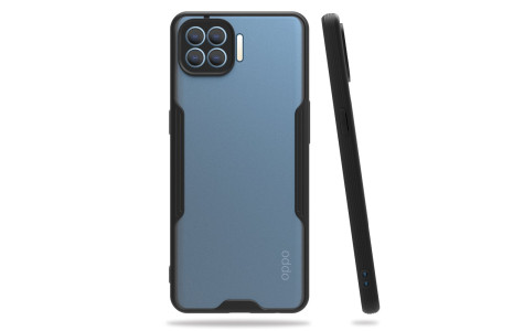Newface Oppo Reno 4 Lite Kılıf Platin Silikon - Siyah