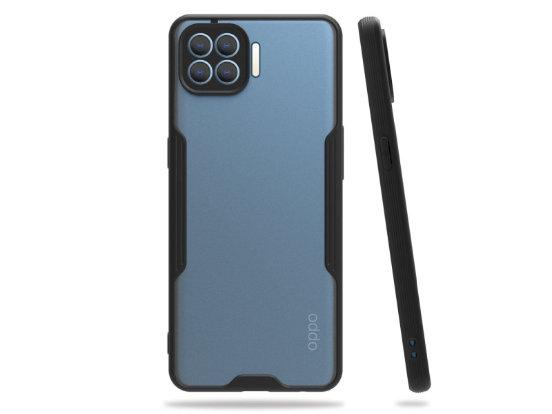 Newface Oppo Reno 4 Lite Kılıf Platin Silikon - Siyah