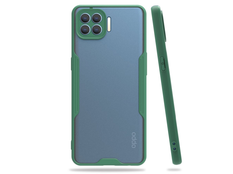 Newface Oppo Reno 4 Lite Kılıf Platin Silikon - Yeşil