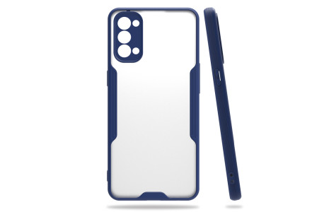 Newface Oppo Reno 4 Kılıf Platin Silikon - Lacivert