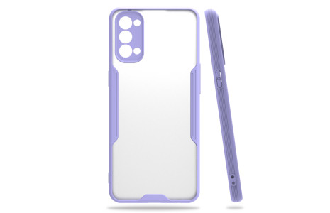 Newface Oppo Reno 4 Kılıf Platin Silikon - Lila